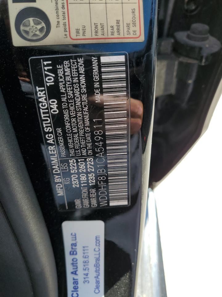 2012 Mercedes-Benz E 350 4Matic VIN: WDDHF8JB1CA549811 Lot: 60156234