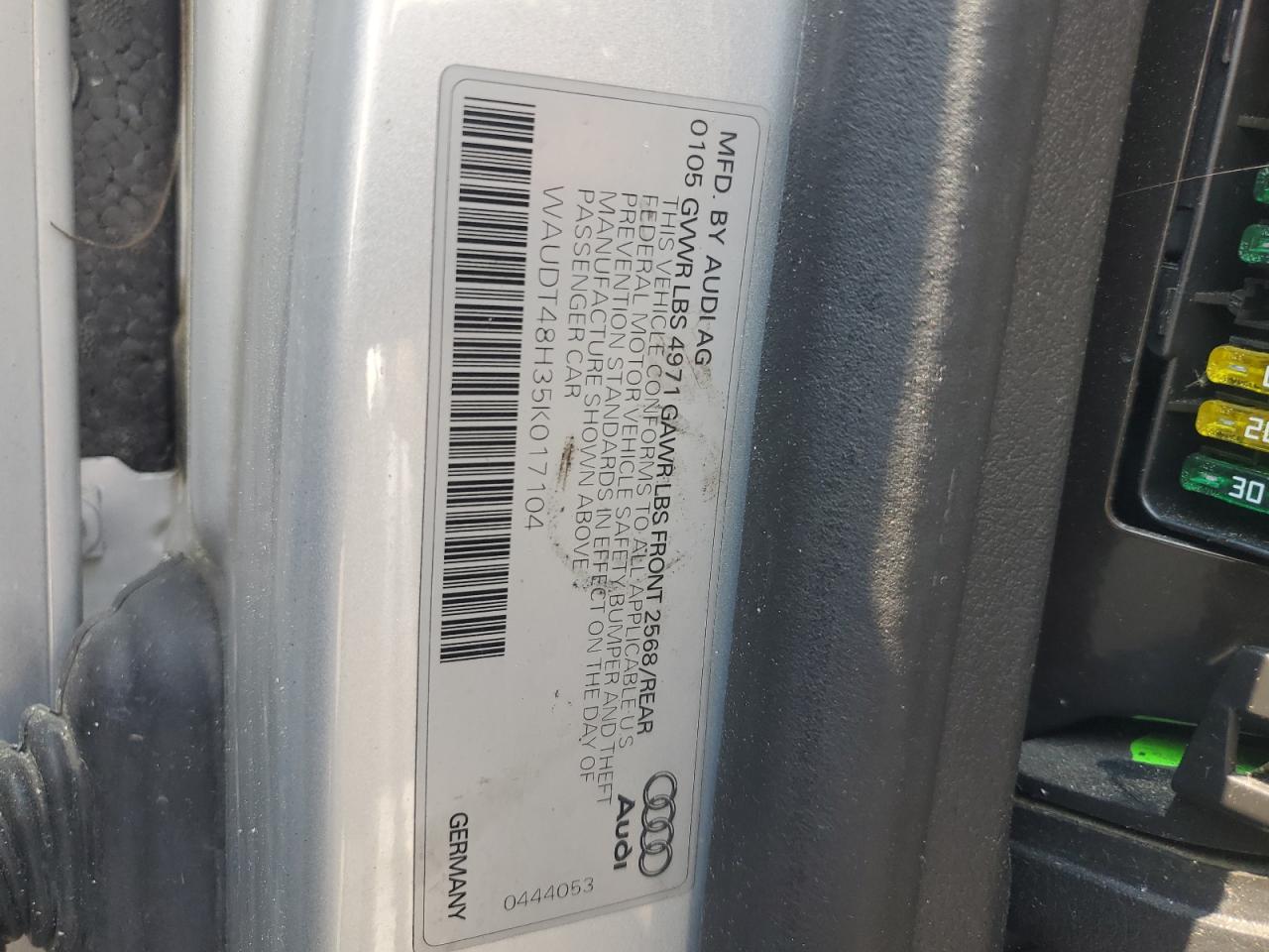 2005 Audi A4 Quattro Cabriolet VIN: WAUDT48H35K017104 Lot: 59599114