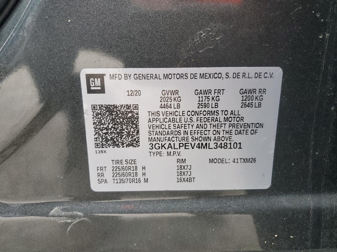 3GKALPEV4ML348101 2021 GMC Terrain Slt