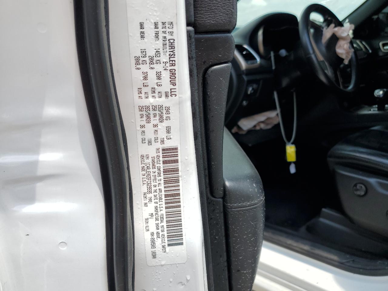 2015 Jeep Grand Cherokee Laredo VIN: 1C4RJEAG5FC629595 Lot: 58393274