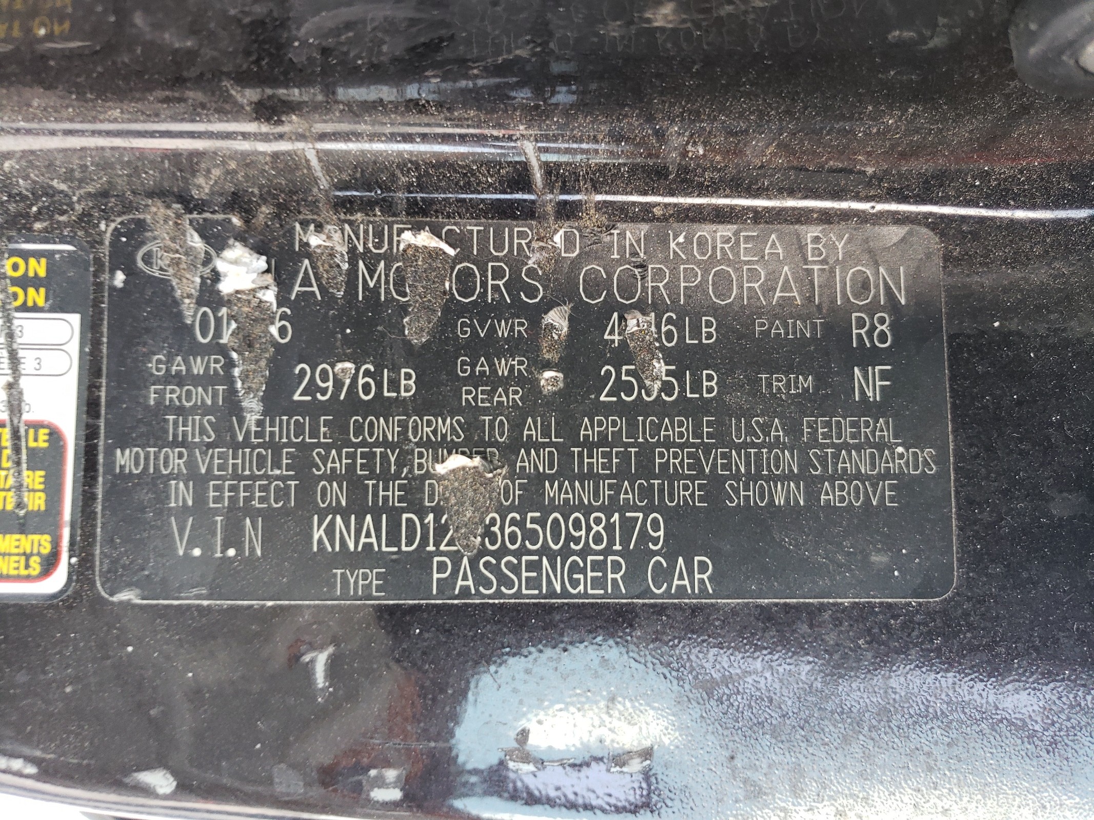 KNALD124365098179 2006 Kia Amanti