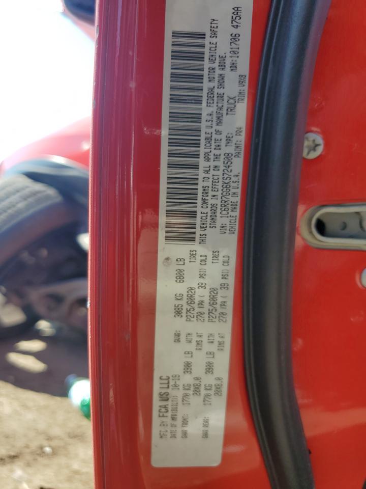 2019 Ram 1500 Classic Slt VIN: 1C6RR7GG6KS724508 Lot: 60478314