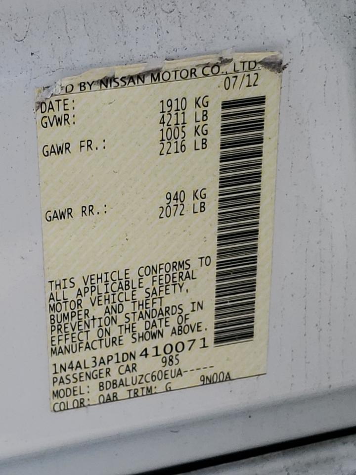 1N4AL3AP1DN410071 2013 Nissan Altima 2.5