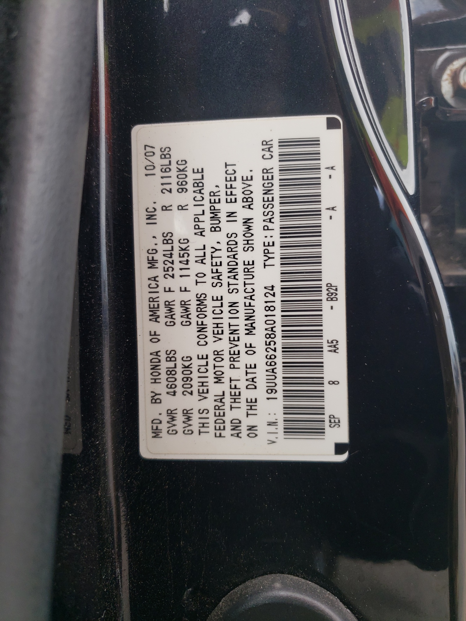 19UUA66258A018124 2008 Acura Tl