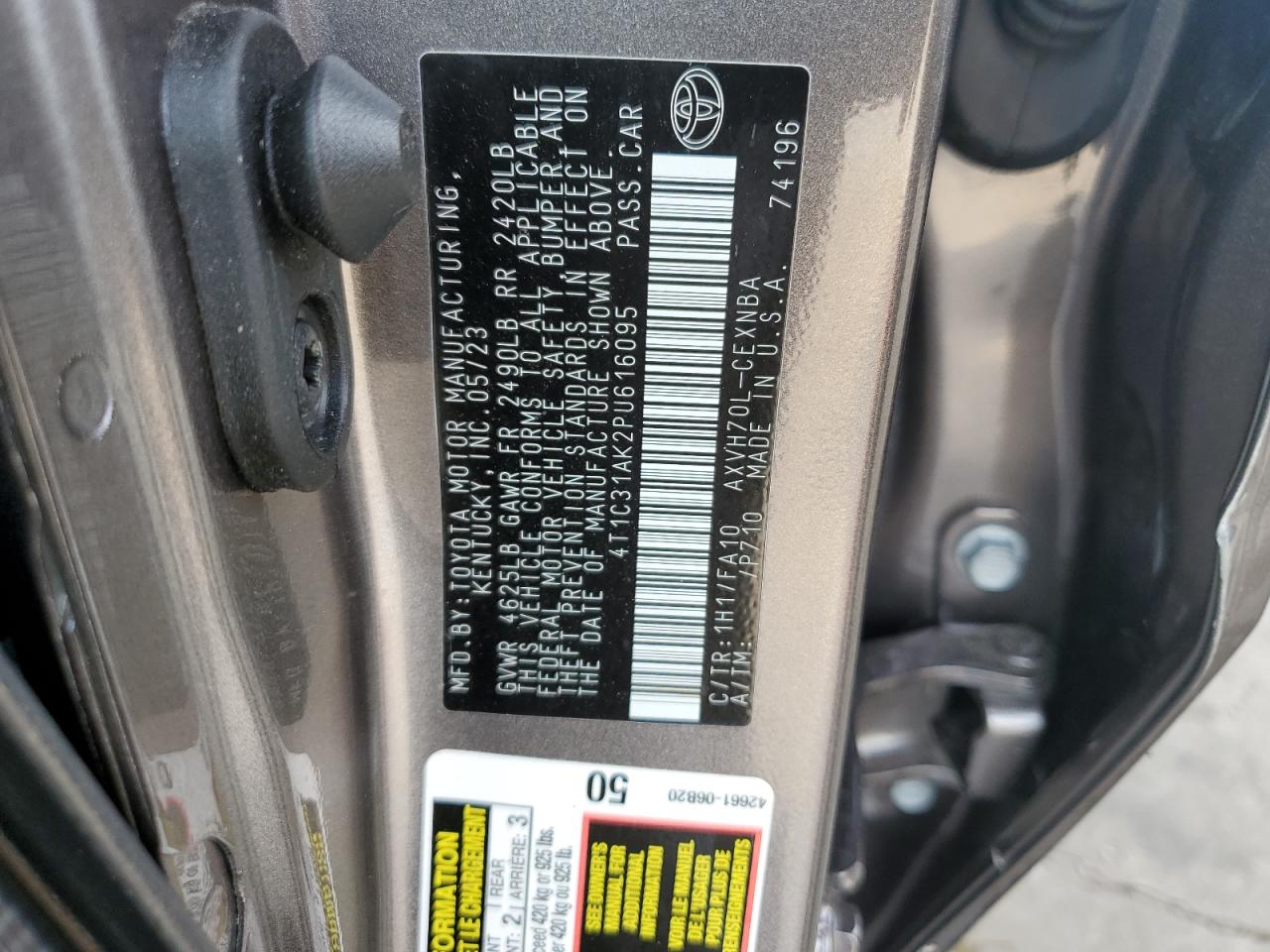 4T1C31AK2PU616095 2023 TOYOTA CAMRY - Image 12