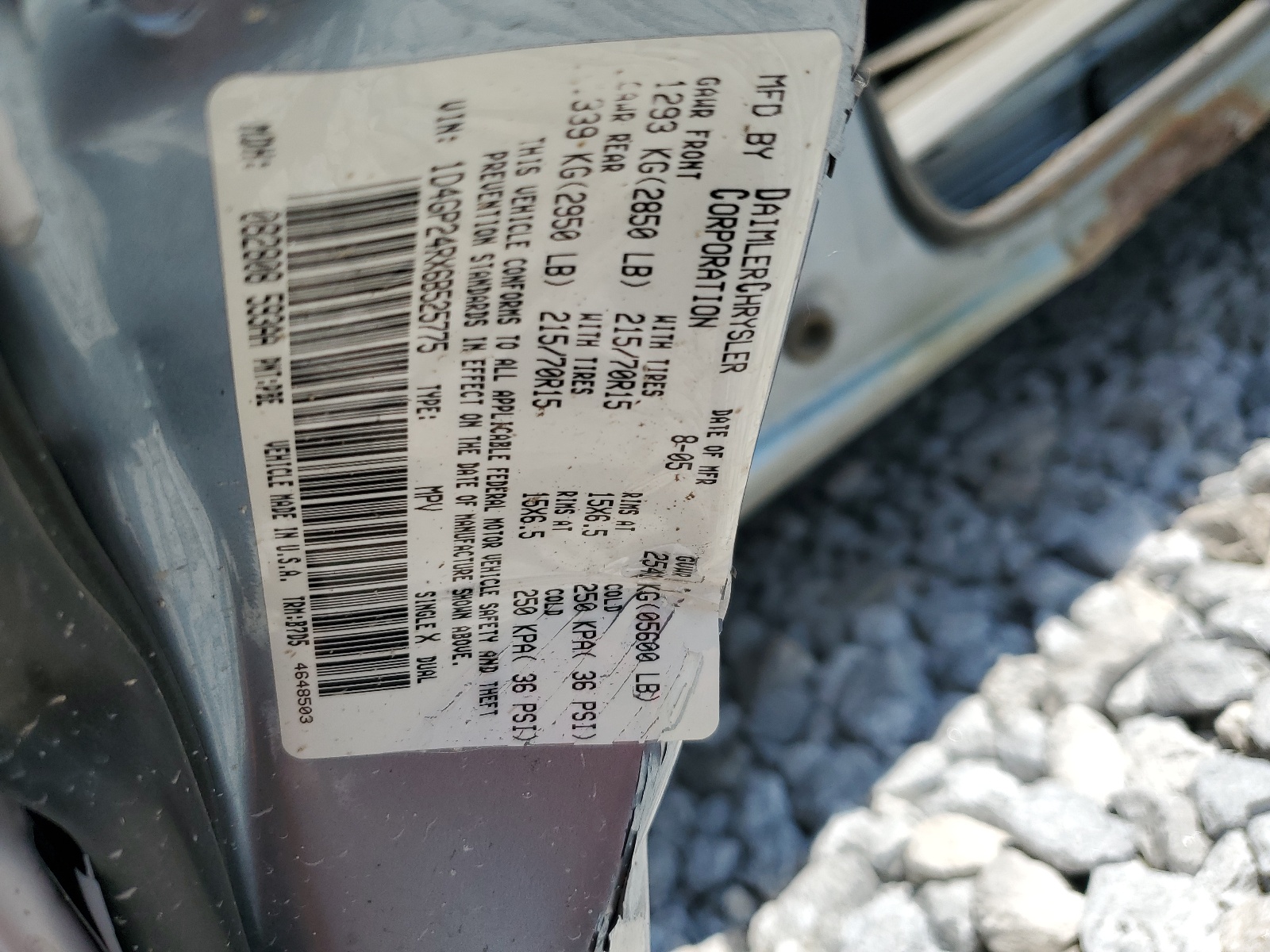 1D4GP24RX6B525775 2006 Dodge Grand Caravan Se