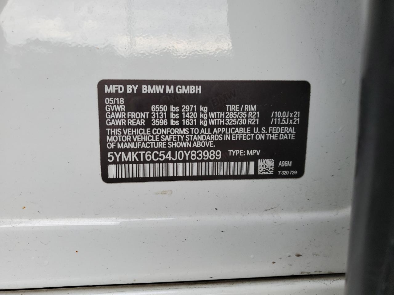 5YMKT6C54J0Y83989 2018 BMW X5 - Image 13