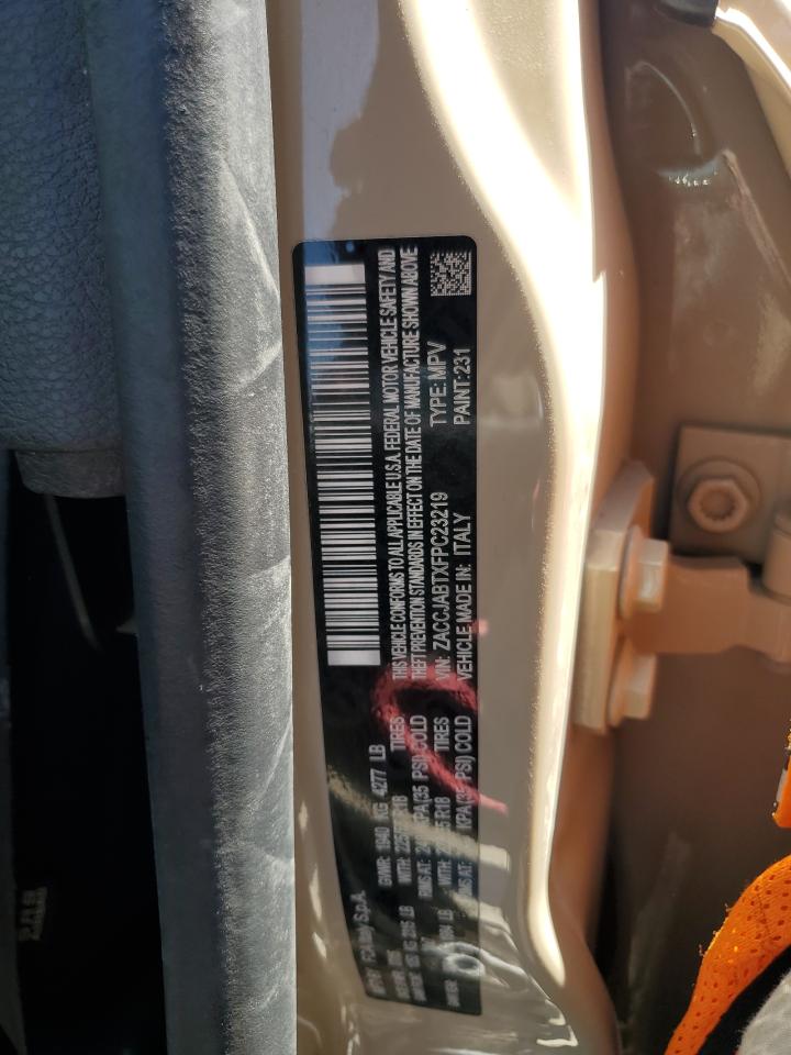 2015 Jeep Renegade Latitude VIN: ZACCJABTXFPC23219 Lot: 58118174