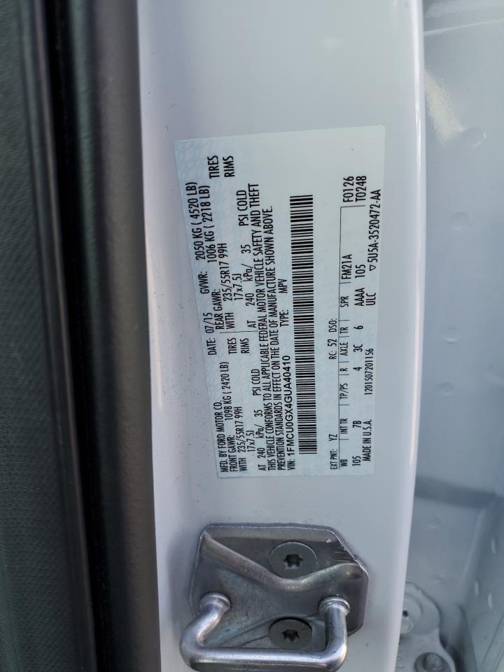 1FMCU0GX4GUA40410 2016 Ford Escape Se