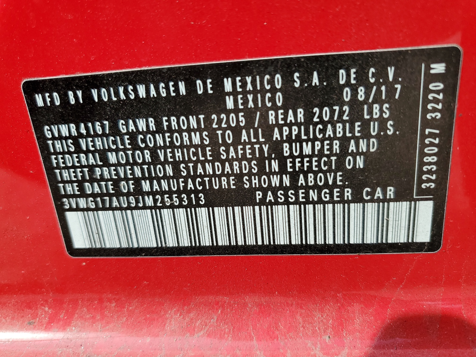 3VWG17AU9JM255313 2018 Volkswagen Golf S