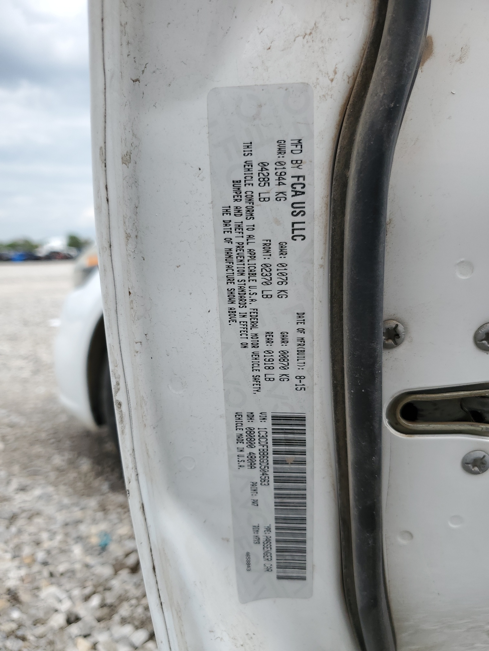 1C3CDFBB6GD504563 2016 Dodge Dart Sxt