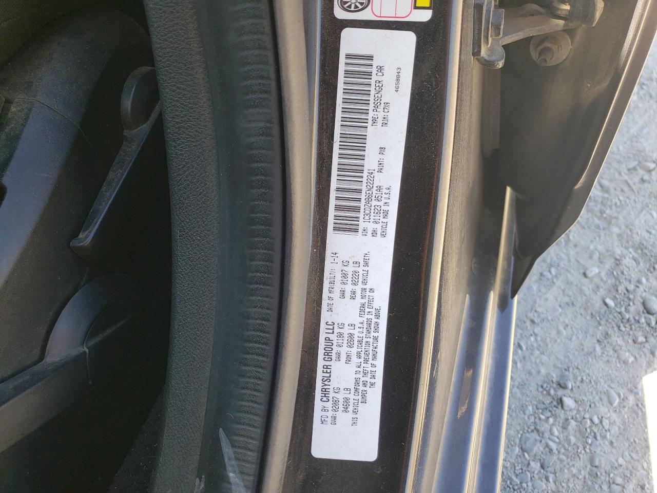 2014 Dodge Avenger Se VIN: 1C3CDZAB6EN222241 Lot: 58714364