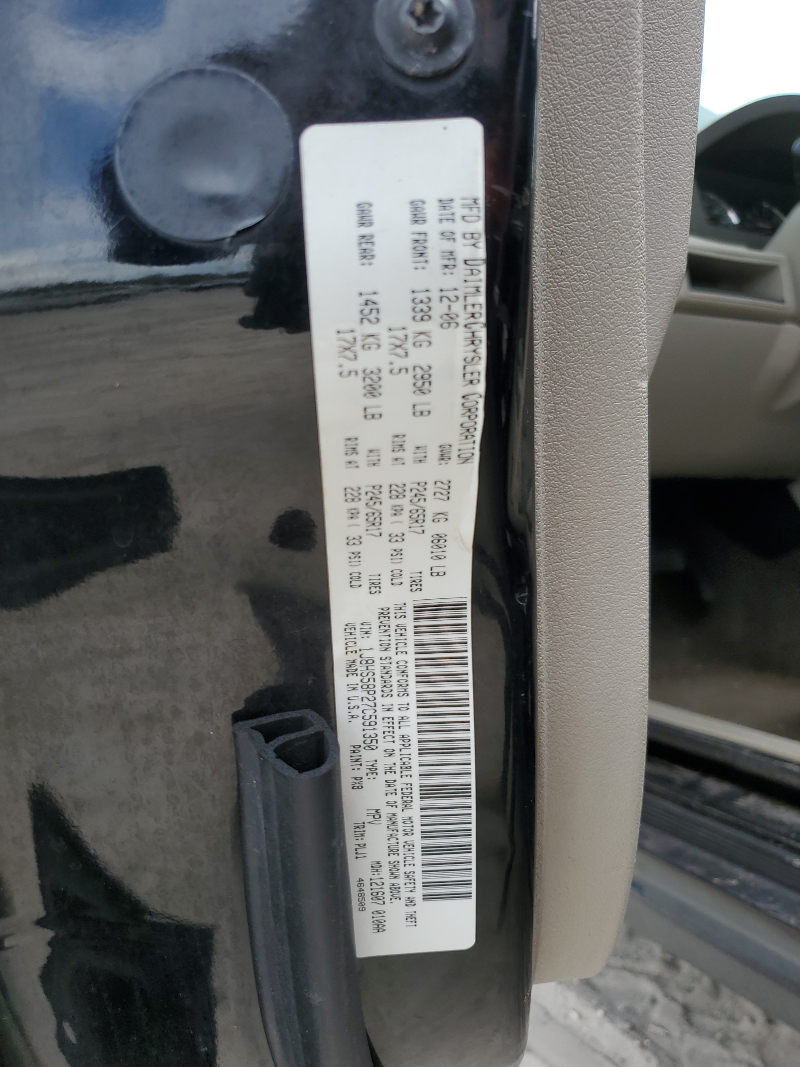 1J8HS58P27C591350 2007 Jeep Grand Cherokee Limited