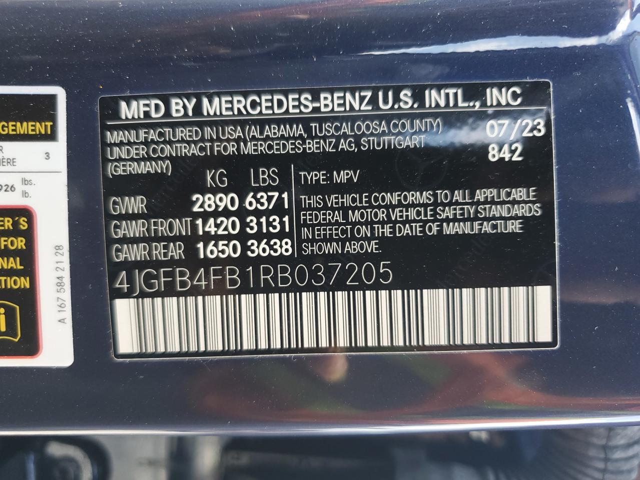 2024 Mercedes-Benz Gle 350 4Matic VIN: 4JGFB4FB1RB037205 Lot: 57613694