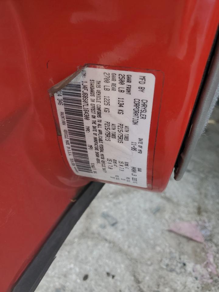 1996 Jeep Cherokee Sport VIN: 1J4FJ68S0TL164300 Lot: 59623994