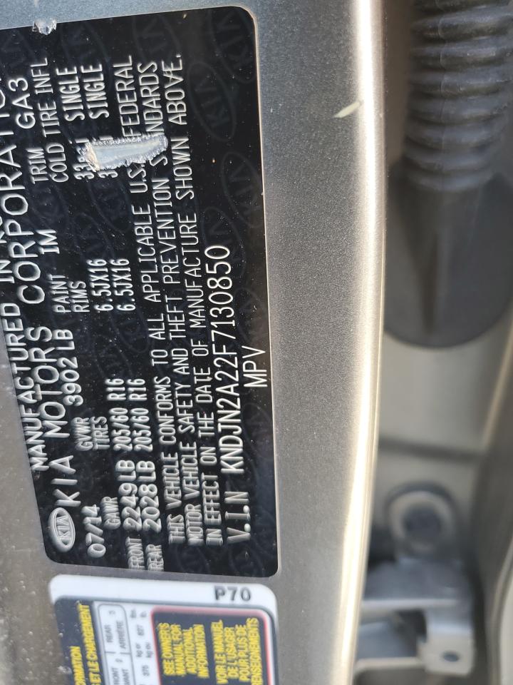 2015 Kia Soul VIN: KNDJN2A22F7130850 Lot: 58179624