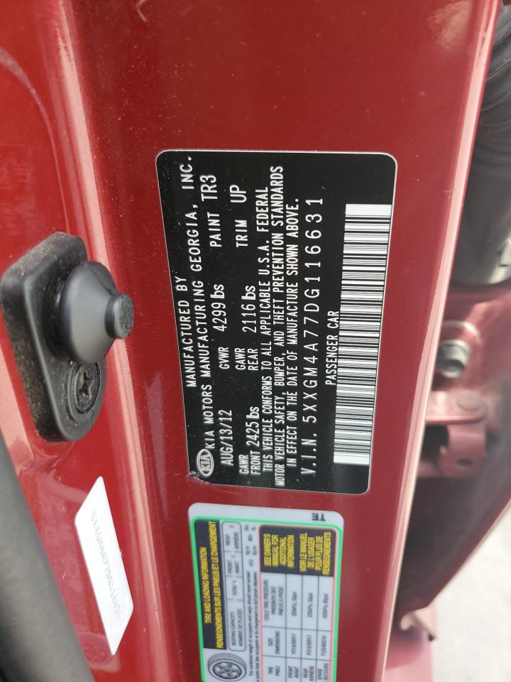 2013 Kia Optima Lx VIN: 5XXGM4A77DG116631 Lot: 60773514