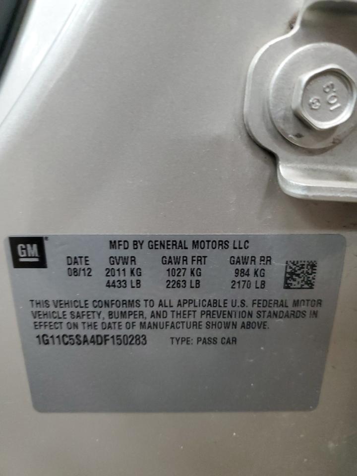 2013 Chevrolet Malibu 1Lt VIN: 1G11C5SA4DF150283 Lot: 59534254