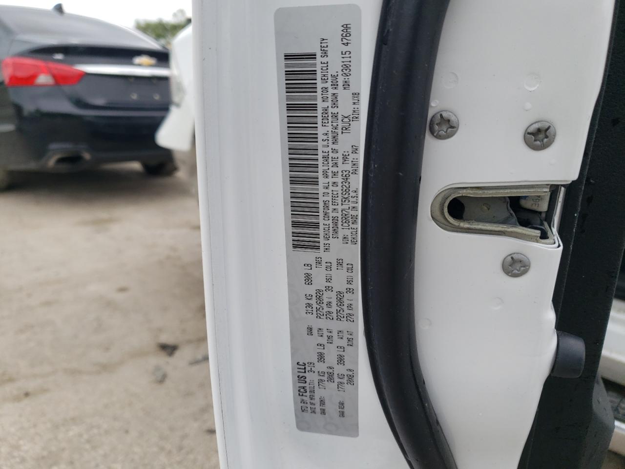 2019 Ram 1500 Classic Slt VIN: 1C6RR7LT5KS623463 Lot: 60436754