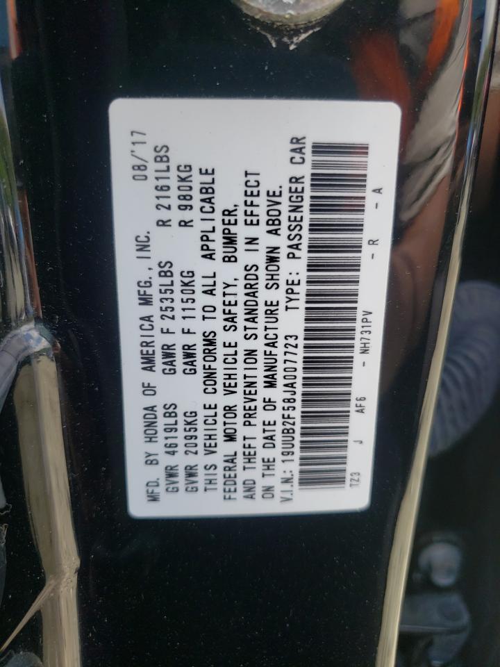 2018 Acura Tlx Tech VIN: 19UUB2F58JA007723 Lot: 58883574