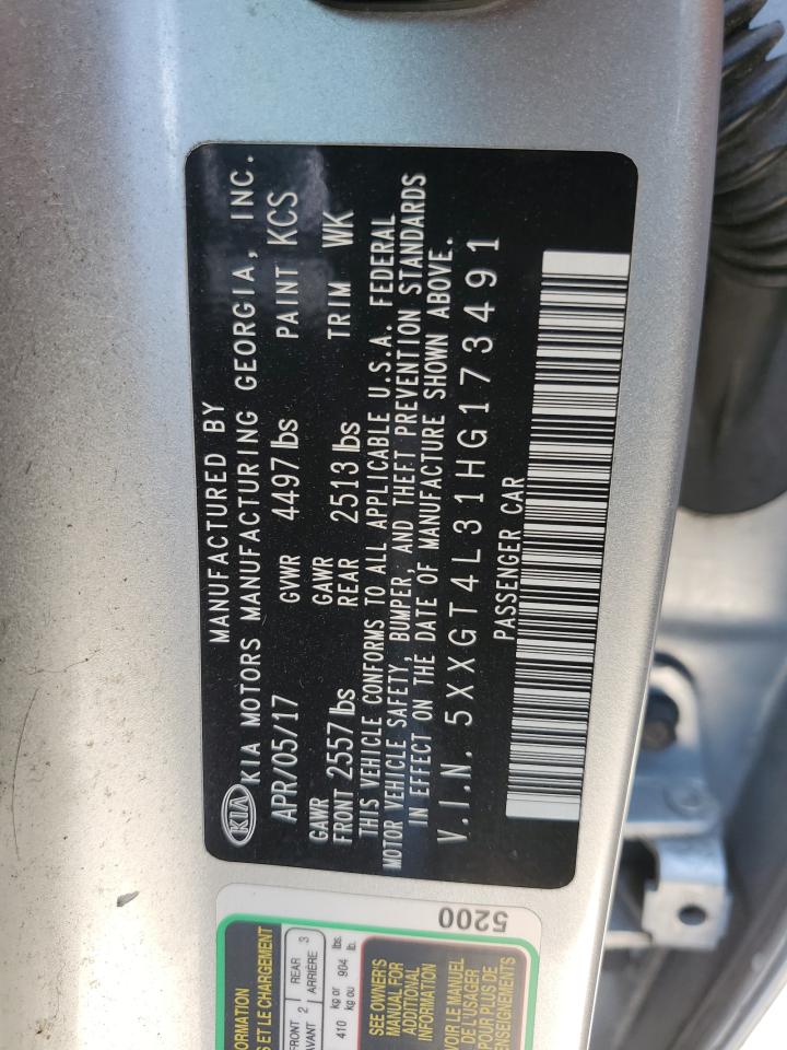 2017 Kia Optima Lx VIN: 5XXGT4L31HG173491 Lot: 60321964