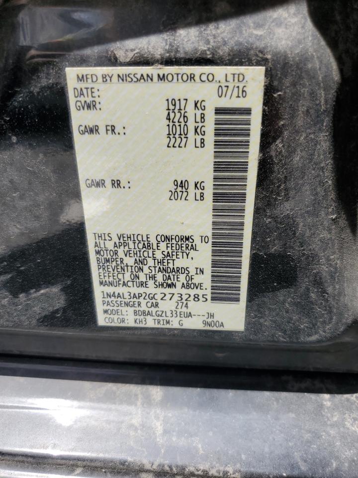 1N4AL3AP2GC273285 2016 Nissan Altima 2.5