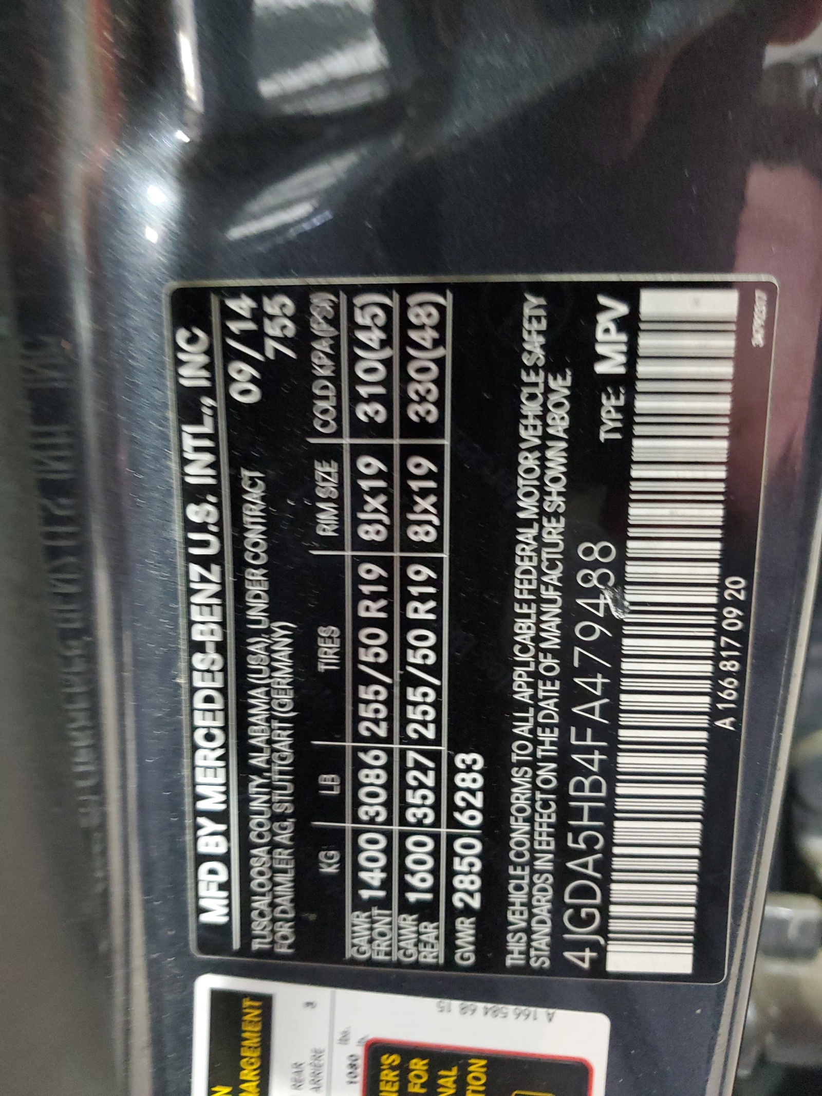 4JGDA5HB4FA479488 2015 Mercedes-Benz Ml 350 4Matic