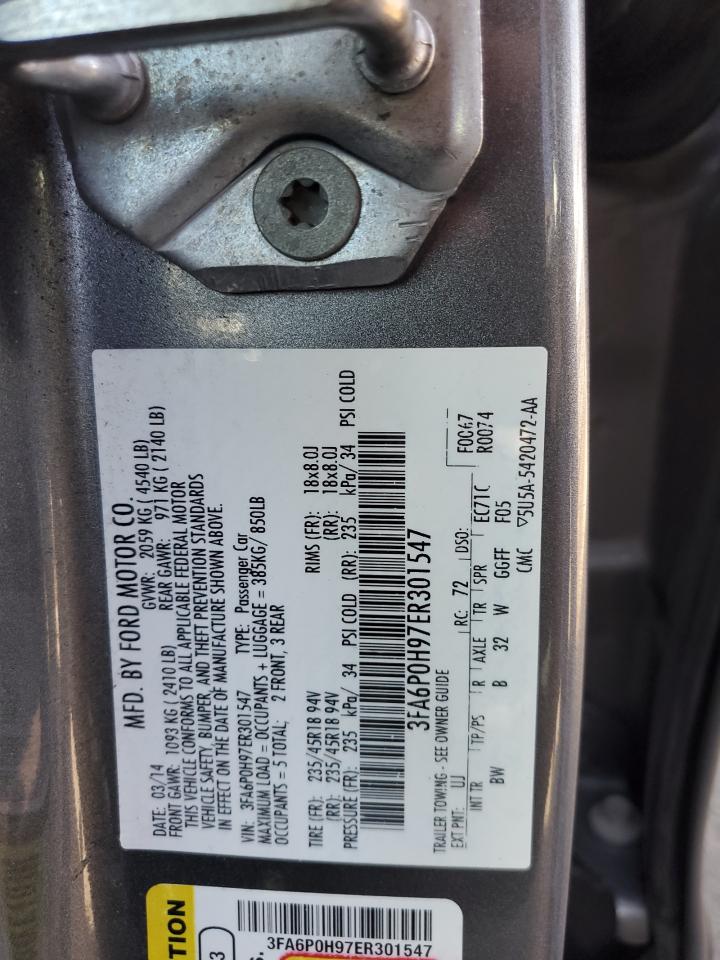 3FA6P0H97ER301547 2014 Ford Fusion Se