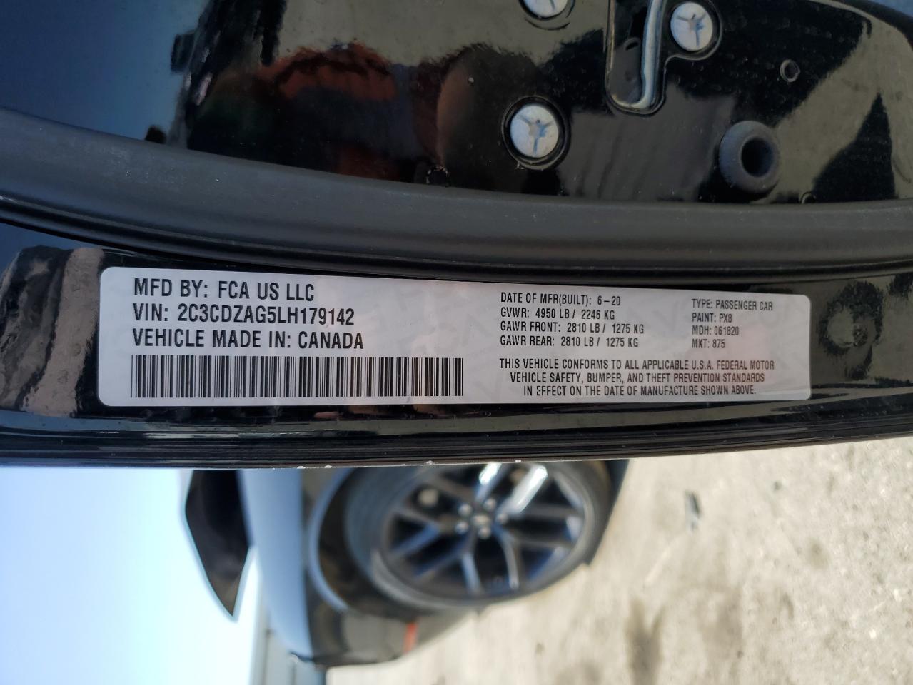 2020 Dodge Challenger Sxt VIN: 2C3CDZAG5LH179142 Lot: 57947364