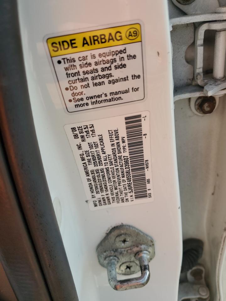 2008 Honda Cr-V Ex VIN: 5J6RE48558L039607 Lot: 59480234