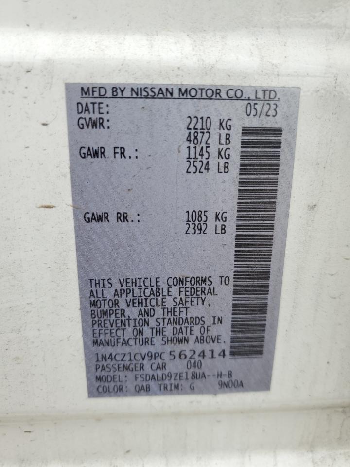 2023 Nissan Leaf Sv Plus VIN: 1N4CZ1CV9PC562414 Lot: 61056864