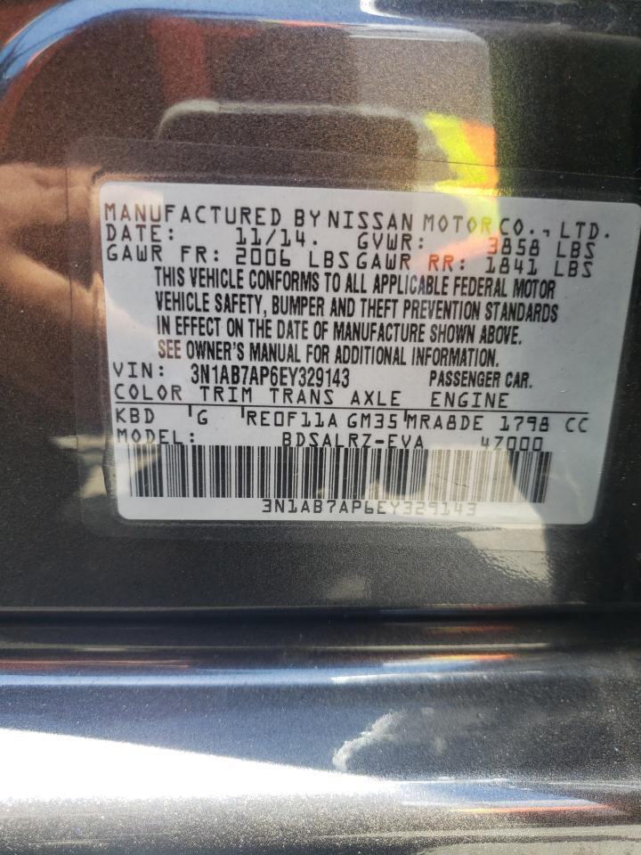 3N1AB7AP6EY329143 2014 Nissan Sentra S