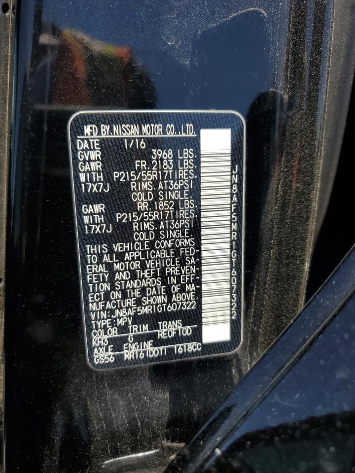 2016 Nissan Juke S VIN: JN8AF5MR1GT607322 Lot: 58524544