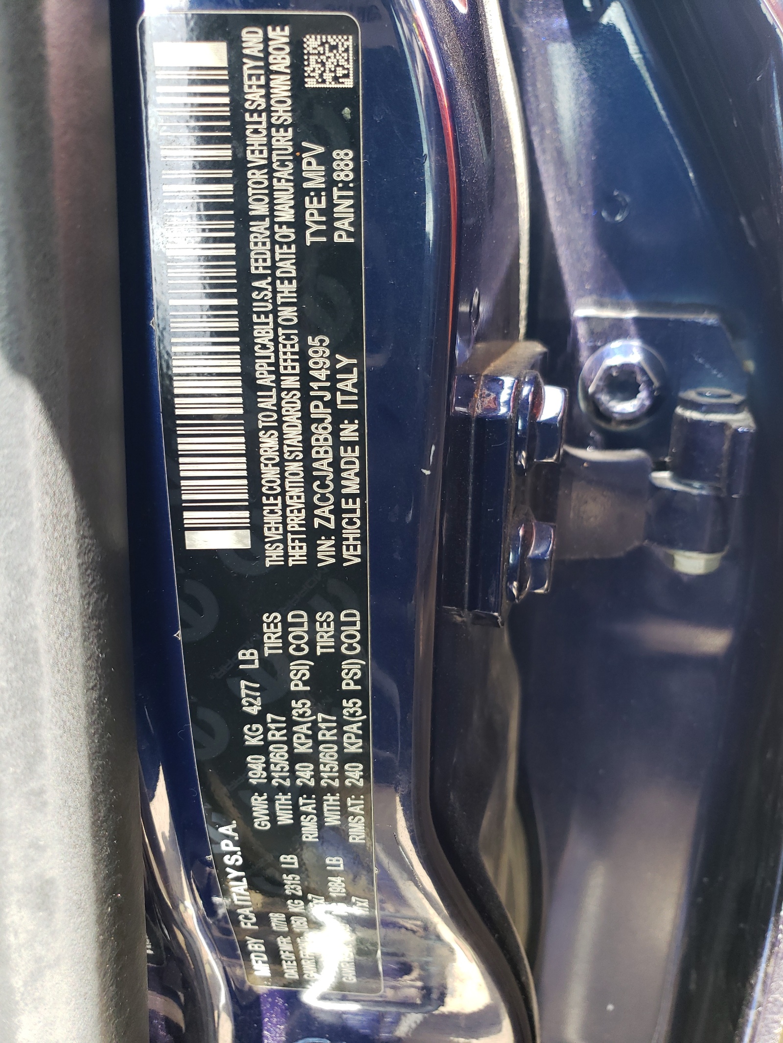 ZACCJABB6JPJ14995 2018 Jeep Renegade Latitude