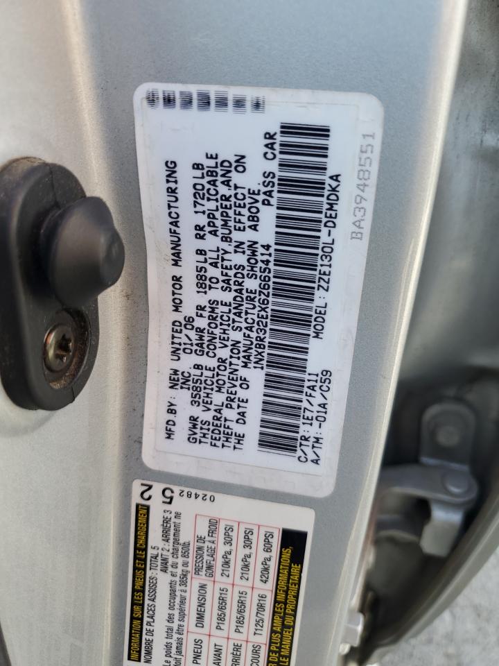 1NXBR32EX6Z665414 2006 Toyota Corolla Ce