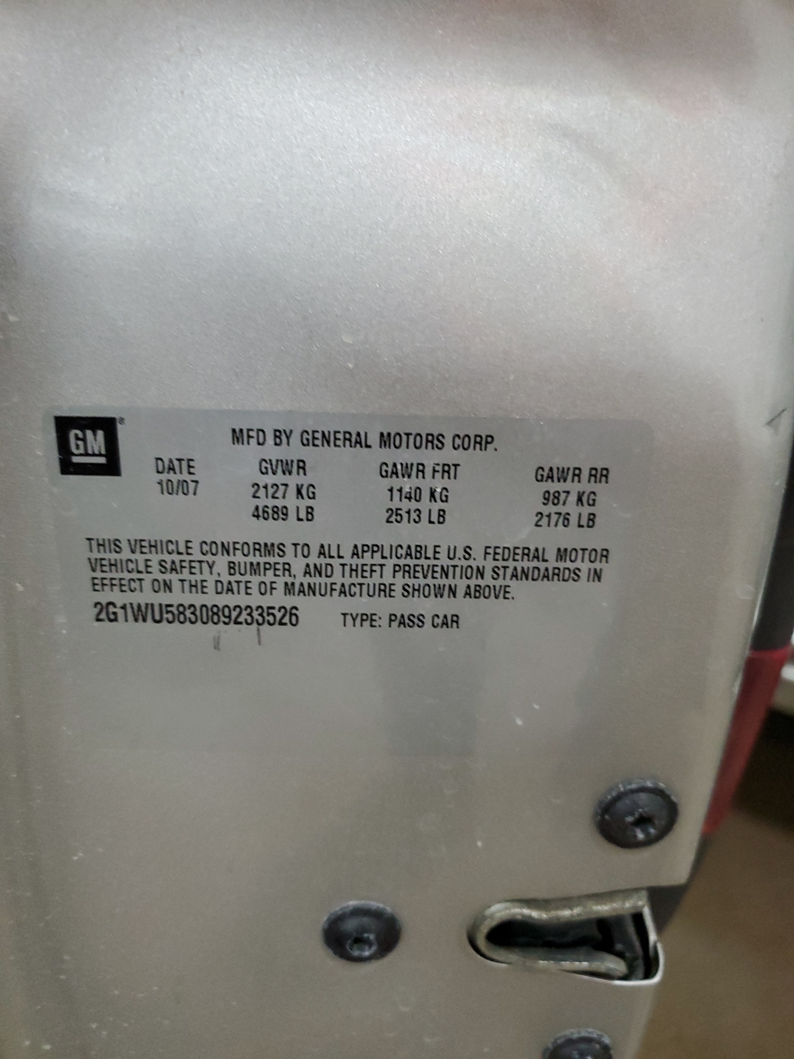 2G1WU583089233526 2008 Chevrolet Impala Ltz