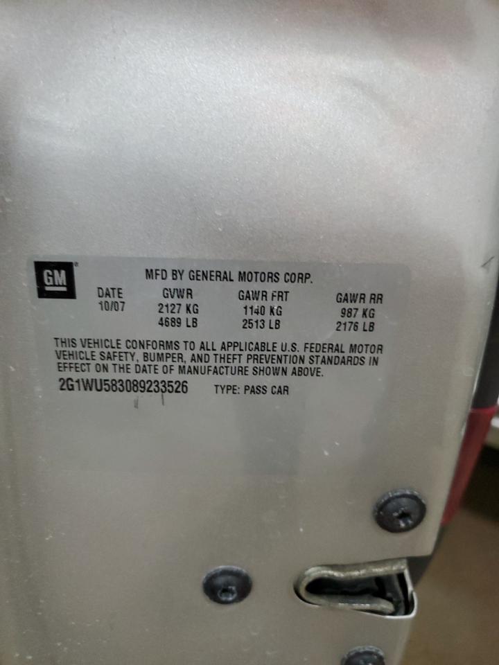 2008 Chevrolet Impala Ltz VIN: 2G1WU583089233526 Lot: 59176564