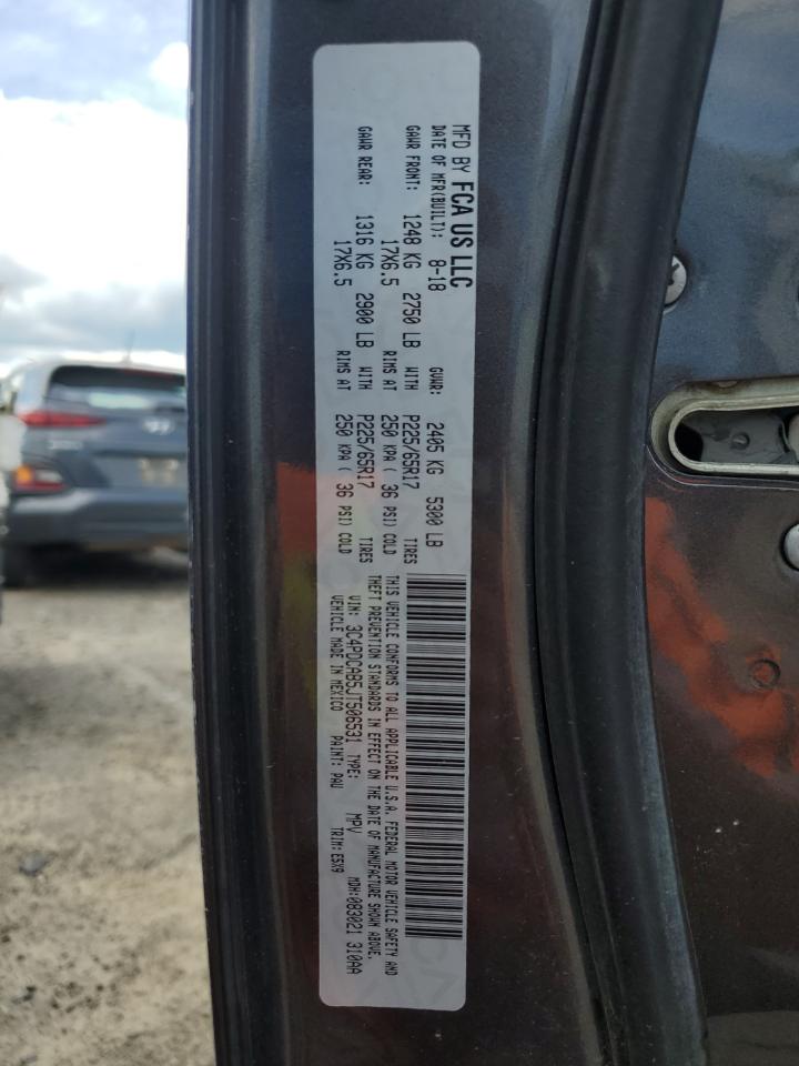 2018 Dodge Journey Se VIN: 3C4PDCAB5JT506531 Lot: 58684514