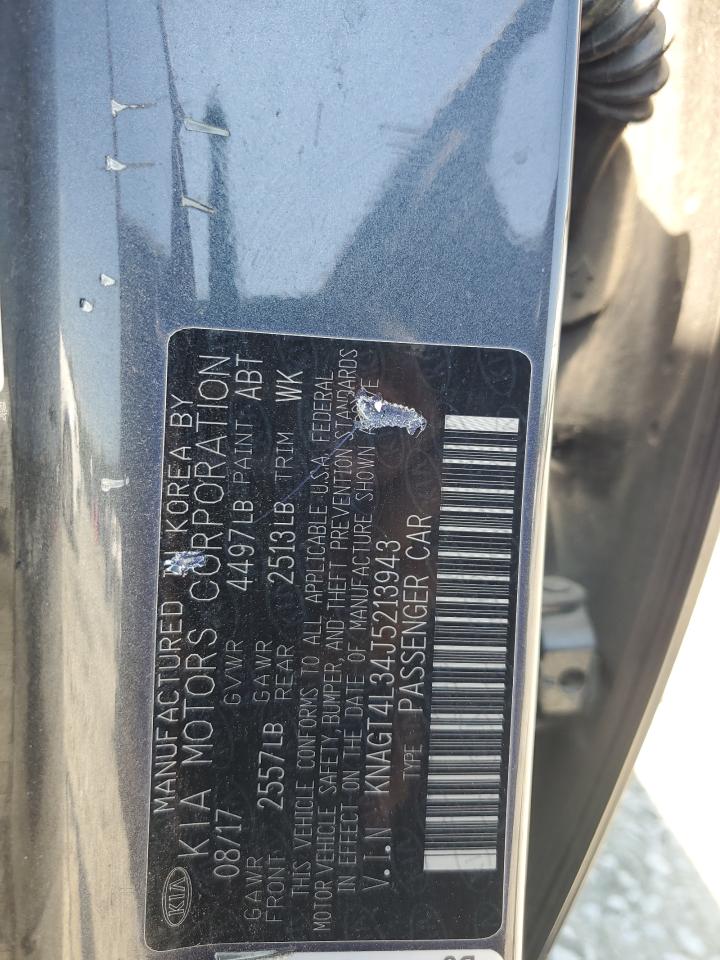 2018 Kia Optima Lx VIN: KNAGT4L34J5213943 Lot: 61068734