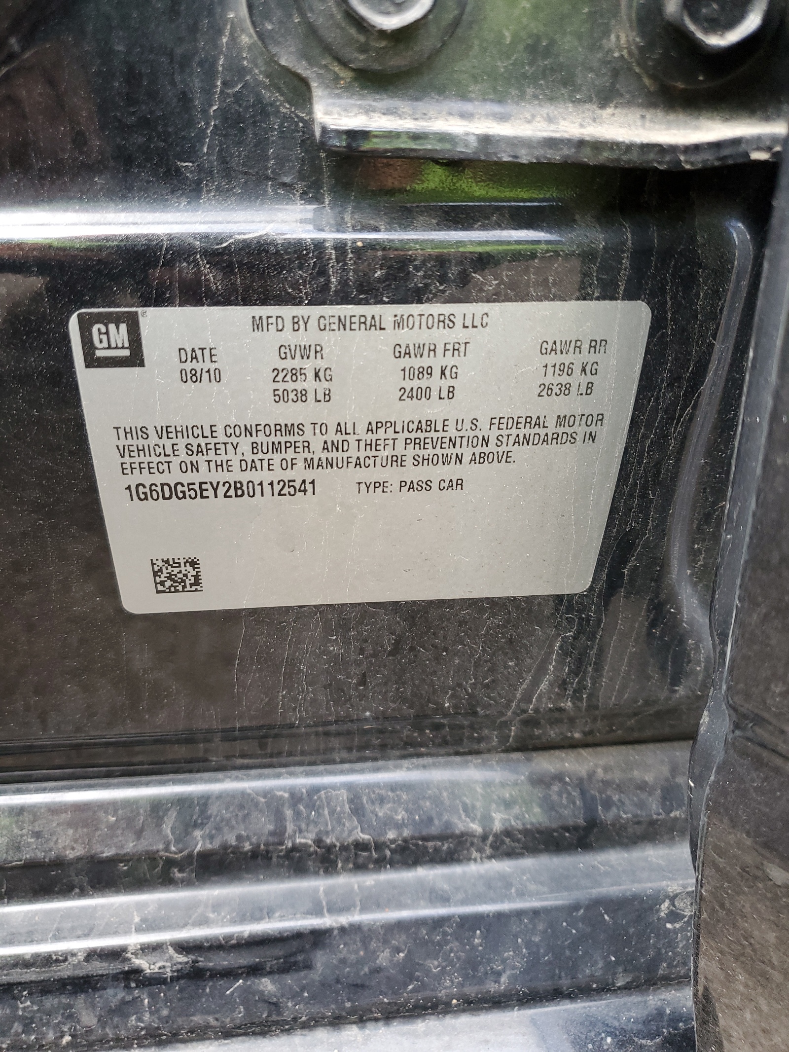 1G6DG5EY2B0112541 2011 Cadillac Cts Luxury Collection