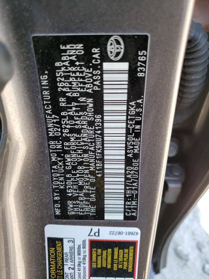 4T1BF1FK9HU741396 2017 TOYOTA CAMRY - Image 12