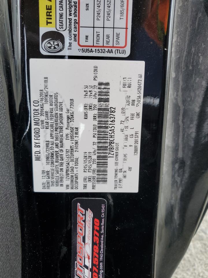 2010 Ford Mustang Gt VIN: 1ZVBP8CH5A5163782 Lot: 56763954