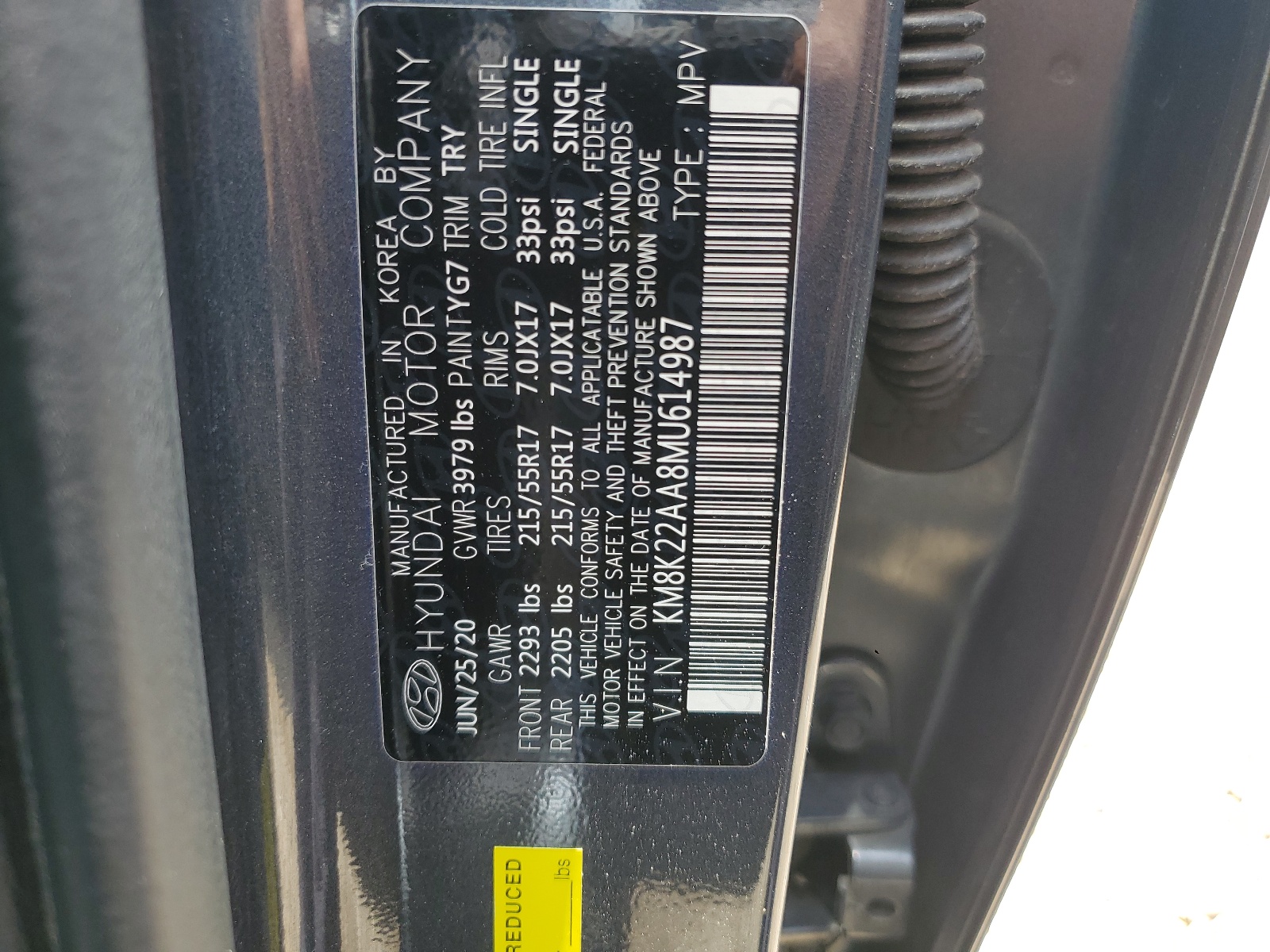 KM8K22AA8MU614987 2021 Hyundai Kona Sel