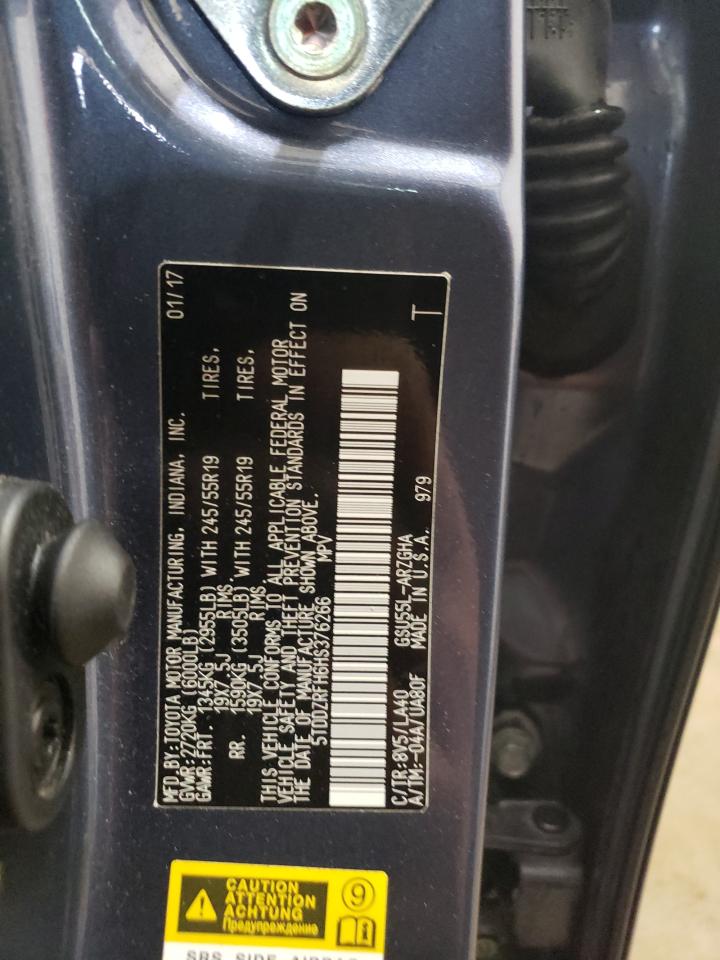 2017 Toyota Highlander Limited VIN: 5TDDZRFH6HS376266 Lot: 59031404