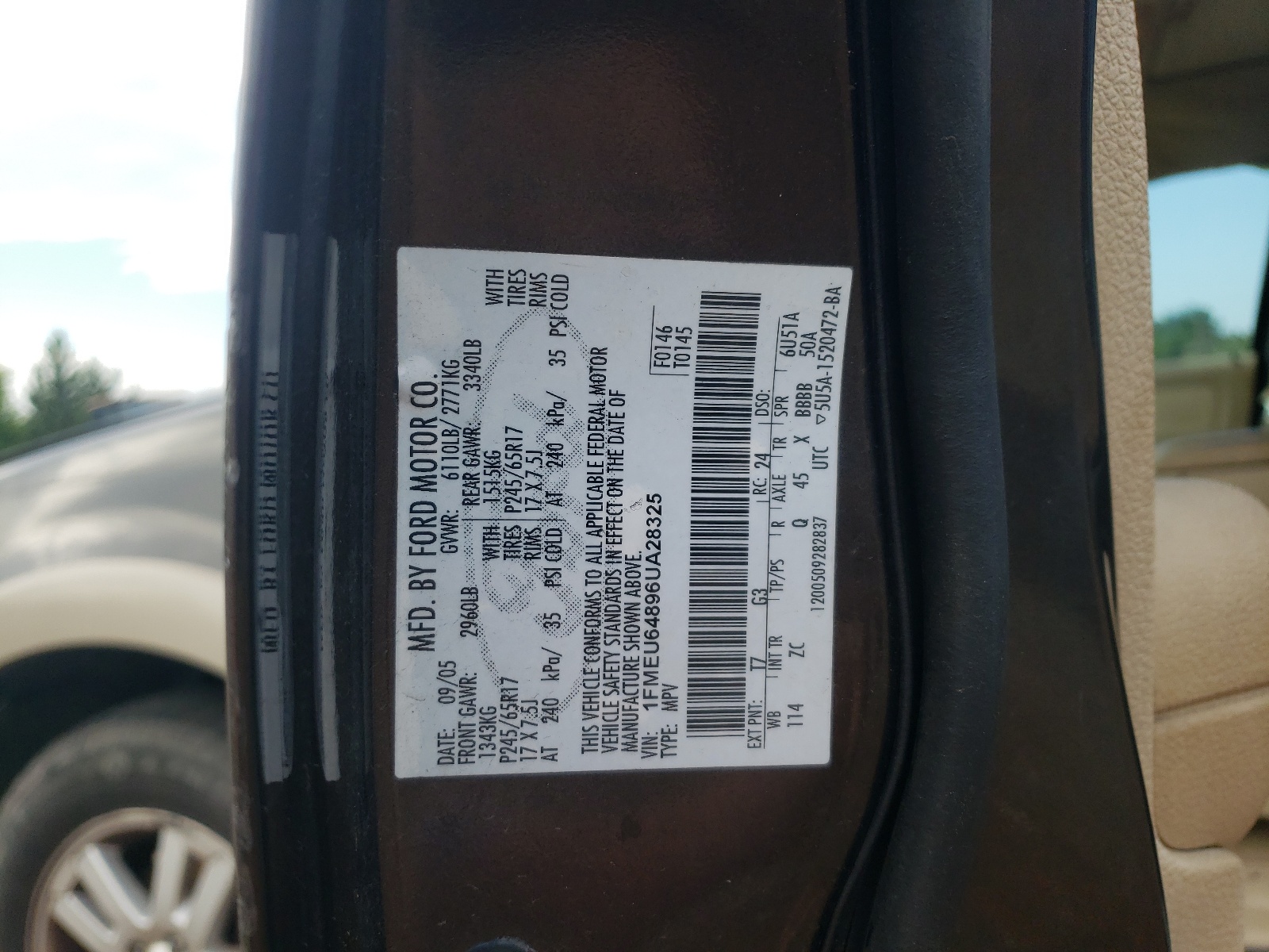 1FMEU64896UA28325 2006 Ford Explorer Eddie Bauer