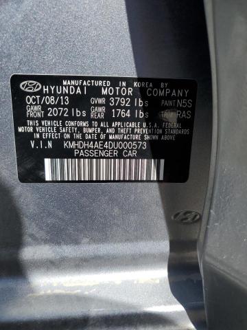 KMHDH4AE4DU000573 | 2013 Hyundai elantra gls