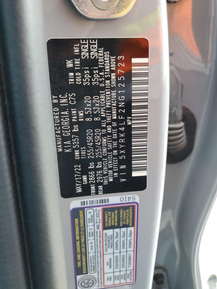 2022 Kia Sorento Sx VIN: 5XYRK4LF2NG125723 Lot: 59780754