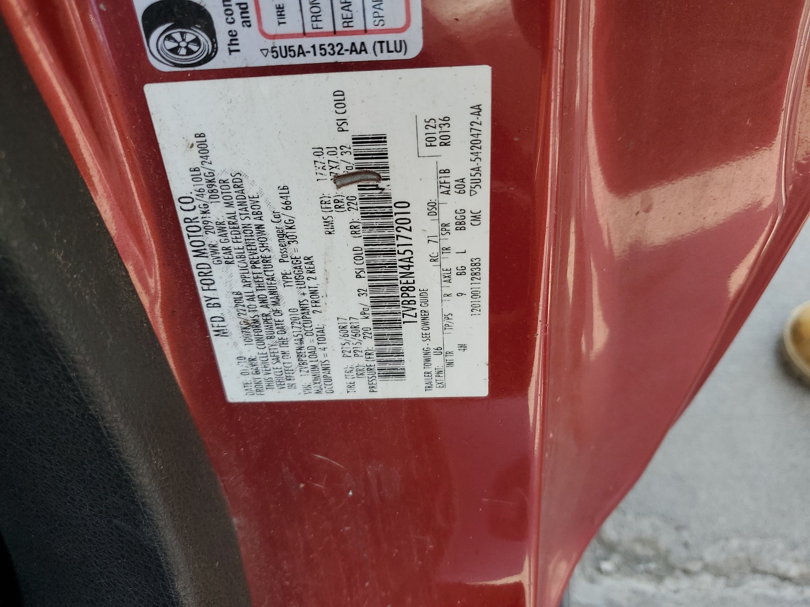 1ZVBP8EN4A5172010 2010 Ford Mustang