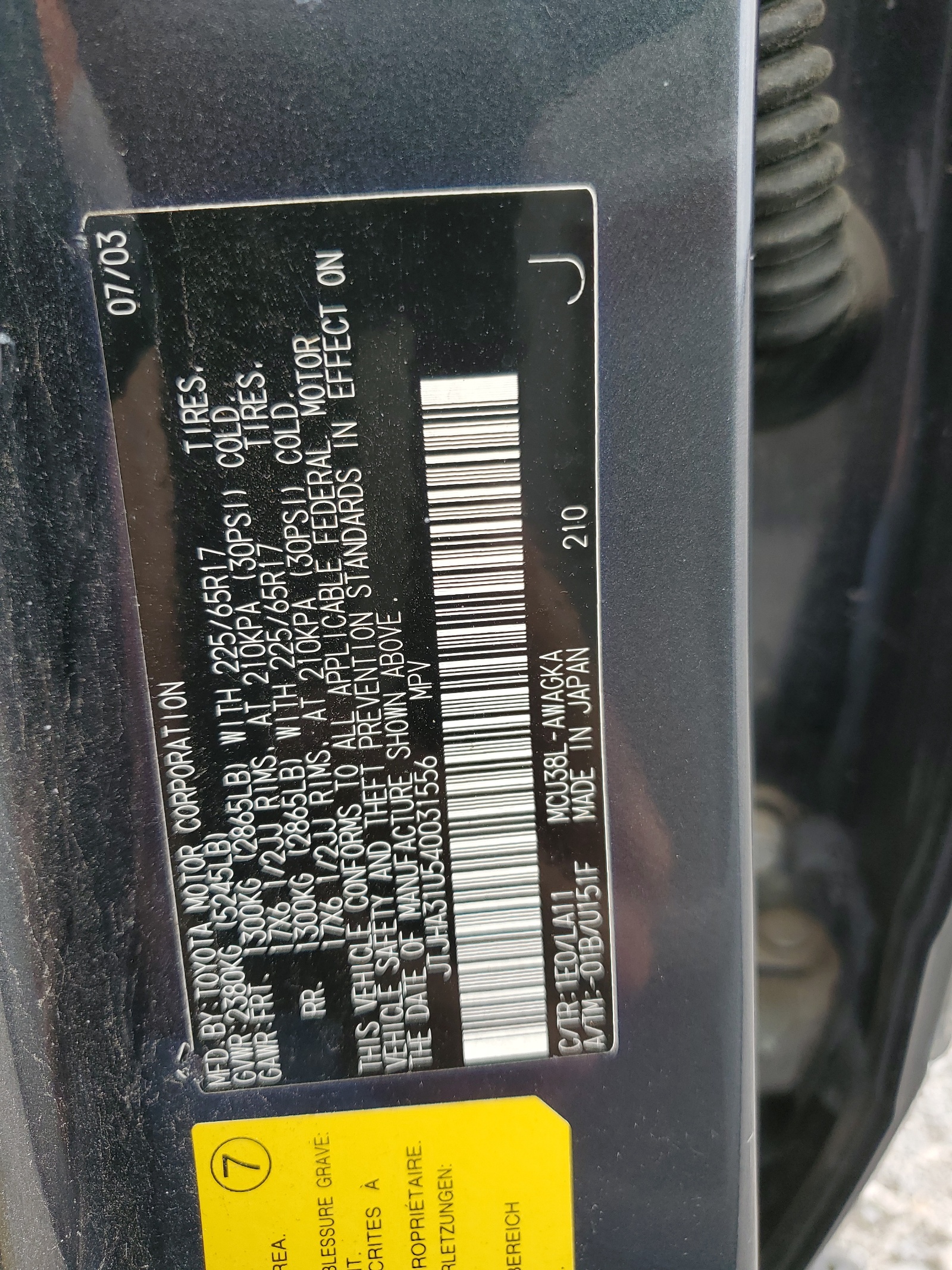 JTJHA31U540031556 2004 Lexus Rx 330