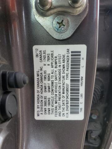 2HGFB2F54CH589557 | 2012 Honda civic lx